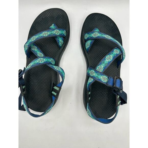 Chaco Z Cloud 2 Sandals Aqua Blue/Black Hiking Comfort J105548 - WMNS Sz 9 - Picture 6 of 10